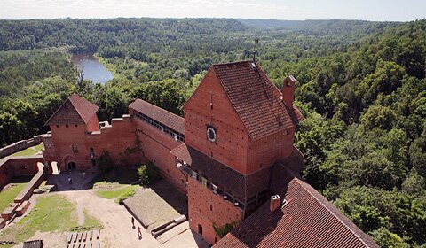 View to Gauja river from Turaida's castle